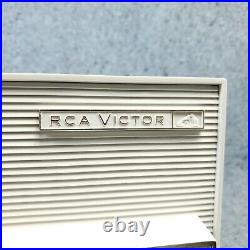 RCA Victor Tube Radio AM Model PX-1 1950s White Mid Century MCM Vintage Works