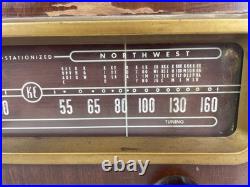 READ VTG Packard-Bell Model 602 Tube Radio 1950s Wood Case Mid-Century Decor