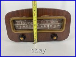 READ VTG Packard-Bell Model 602 Tube Radio 1950s Wood Case Mid-Century Decor