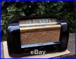 RESTORED Antique Vintage RCA VICTOR 66X1 Tube Bakelite Radio Works Perfect