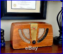 RESTORED Antique Vintage ZENITH 6D030Z Wood Deco Eames Tube Radio Works Perfect