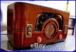 RESTORED Antique Vintage ZENITH 6D630 Art DECO Old Tube Radio Works Perfect