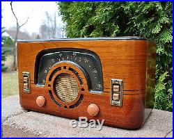 RESTORED Antique Vintage ZENITH 6D630 Art DECO Old Tube Radio Works Perfect