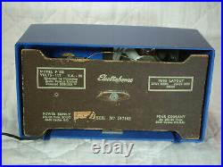RESTORED Electrohome vintage tube radio 1950s plastic old antique blue