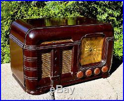 RESTORED MINT Antique Vintage FADA 790 BAKELITE Deco Tube Radio Works Perfect