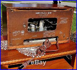 RESTORED, Near MINT, Antique Vintage Airline AM FM Tube Radio Works Perfect