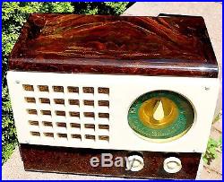 RESTORED Near Mint EMERSON 520 Antique Vintage CATALIN Tube Radio Works Perfect