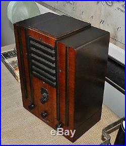 RESTORED Rare Antique Vintage DETROLA 501 Tombstone Tube Radio Works Perfect