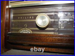 Radio tuner valve Philips vintage radio Scandinavian design tube lamp vtg retro