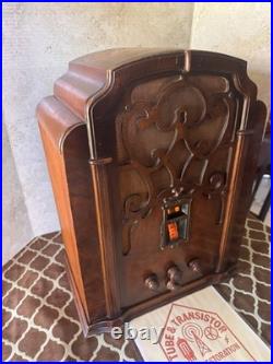 Rare 1933 Zenith 715 Tombstone Tube Radio Restored with Bluetooth & Aux Input