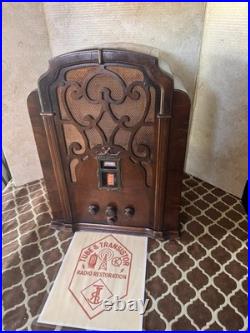 Rare 1933 Zenith 715 Tombstone Tube Radio Restored with Bluetooth & Aux Input