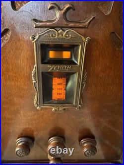 Rare 1933 Zenith 715 Tombstone Tube Radio Restored with Bluetooth & Aux Input