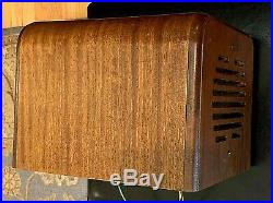 Rare 1937 Vintage Wood Zenith Tube Radio Model 5f233 Wired
