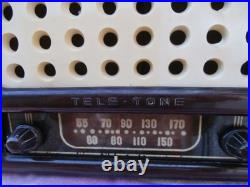 Rare 1946 Tele-Tone Radio Vintage Tube Radio Mid Century -Model 109