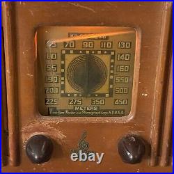 Rare Antique'41 Emerson EP-406 Patriot Tube Radio Vintage Ingraham Cabinet