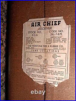 Rare Antique/Vintage 1940s Air Chief Firestone Tube Radio Model# 4-C-6(Repair)