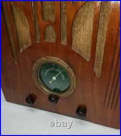 Rare Antique Vintage L'Tatro Scanner Tube Radio Wood Untested
