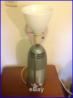 Rare Color Vintage 1941 Mitchell Lumitone Streamline Bakelite Radio Table Lamp