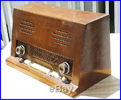 Rare Early Vintage Telefunken Wooden Tube Radio