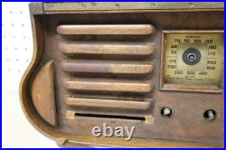 Rare Emerson Tube Radio AX-238 Jewel Box Vintage Ingraham Cabinet Wood Repair US