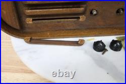 Rare Emerson Tube Radio AX-238 Jewel Box Vintage Ingraham Cabinet Wood Repair US