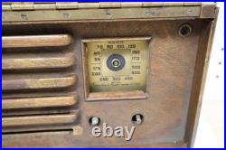 Rare Emerson Tube Radio AX-238 Jewel Box Vintage Ingraham Cabinet Wood Repair US