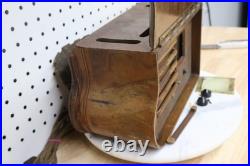 Rare Emerson Tube Radio AX-238 Jewel Box Vintage Ingraham Cabinet Wood Repair US