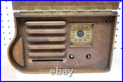 Rare Emerson Tube Radio AX-238 Jewel Box Vintage Ingraham Cabinet Wood Repair US
