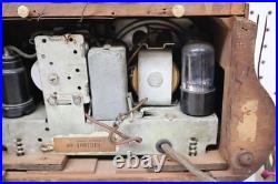 Rare Emerson Tube Radio AX-238 Jewel Box Vintage Ingraham Cabinet Wood Repair US