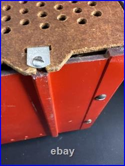 Rare Red Zenith Tube Radio AM/FM Portable MCM Bakelite H725 Vintage Works