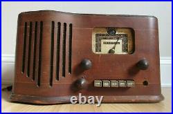 Rare SILVERTONE wood tube radio bakelite PUSH BUTTONS shortwave antique vintage