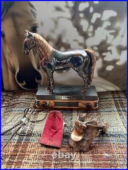 Rare Vintage 1940's Abbotwares Horse & Saddle Tube Table Radio