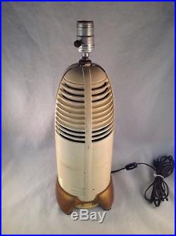 Rare Vintage 1941 Mitchell Lumitone Streamline Bakelite AM Radio Table Lamp