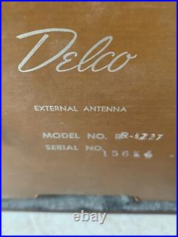 Rare Vintage 1947 DELCO Model R-1227 Tabletop TubeRadio WORKS VG Brown Bakelite