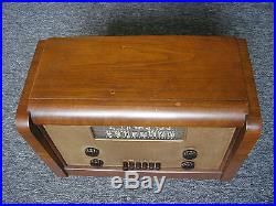 Rare Vintage 1949 Marconi #238 Wood Cabinet Tube Radio Professionally Restored