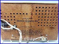 Rare Vintage 1950's Granco Model 730 Am Fm Tube Radio Receiver Bakelite Case