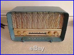Rare Vintage 1958/59 Marconi Tube Radio Model 623 In Teal Colour, Nice