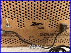 Rare Vintage 1959 Zenith Wooden AM/FM Tube Radio 2-2479 X323 Tested & Working
