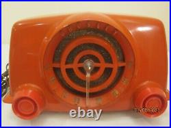 Rare Vintage Crosley Bullseye Red Bakelite Tube Radio Model 11-103U