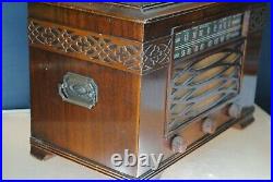 Rare Vintage General Electric Model J620 Wooden Tube Radio-works