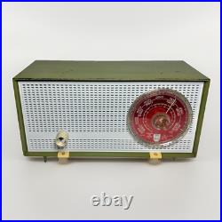Rare Vintage Green Philips Norelco B1X18A/70R AM-FM Vacuum Tube Table Radio