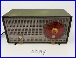 Rare Vintage Green Philips Norelco B1X18A/70R AM-FM Vacuum Tube Table Radio