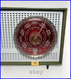 Rare Vintage Green Philips Norelco B1X18A/70R AM-FM Vacuum Tube Table Radio