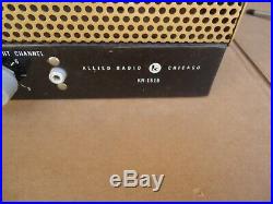 Rare Vintage Knight Tube Stereo Basic Amplifier KN-1515 By Allied Radio Chicago