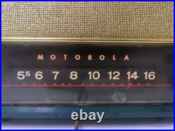 Rare Vintage Motorola 63x 1951 Rare Green Working Tube Radio Collectible