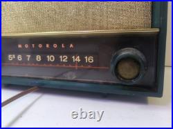 Rare Vintage Motorola 63x 1951 Rare Green Working Tube Radio Collectible