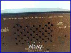 Rare Vintage Motorola 63x 1951 Rare Green Working Tube Radio Collectible