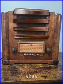 Rare Vintage Sears Silvertone Model R 1591 Tombstone Radio 1940 Works Read Rare Vintage Sears Silvertone Model R 1591 Tombstone Radio 1940 Works Read