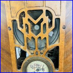 Rare Vintage Steinite Tombstone Amateur Tube Radio With Case