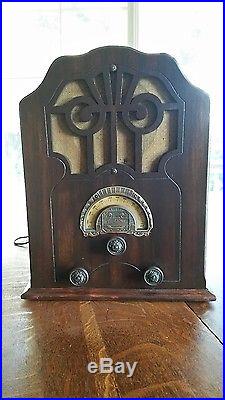 Rare Vintage Truetone Tombstone Radio Working Restored Electronics Beauty